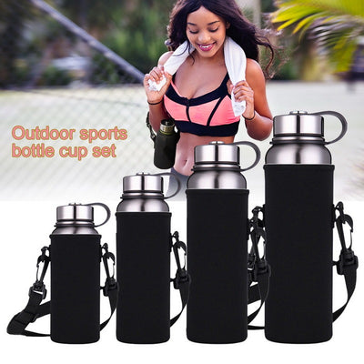 Sports Water Bottles + Carrier Bag | REUSABLE